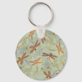 Dragonfly Dance Gold Schlüsselanhänger