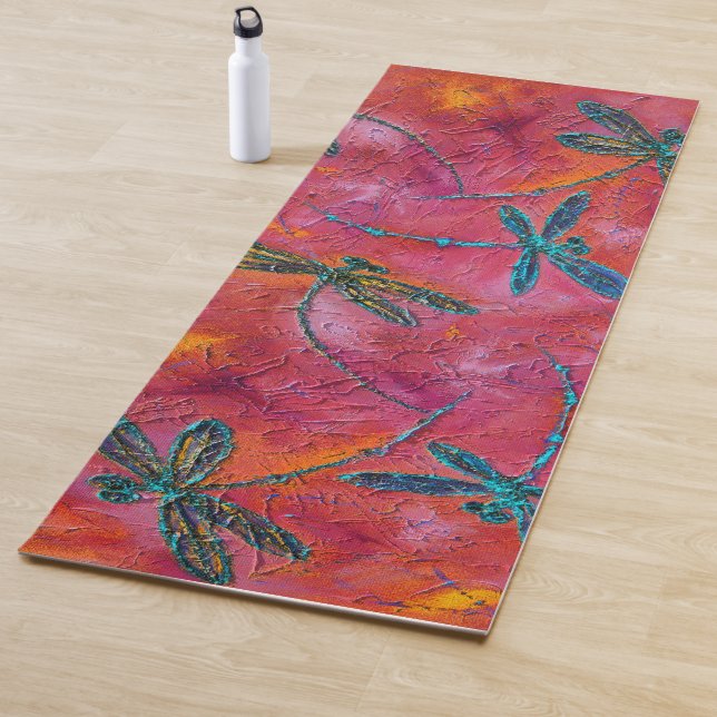 Dragonfly Dance Hot Fuchsia Yoga Mat Yogamatte (Beispiel)