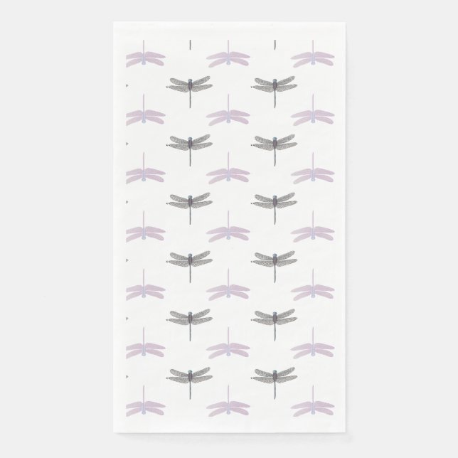 Dragonfly Daylight White Serviette (Vorderseite)