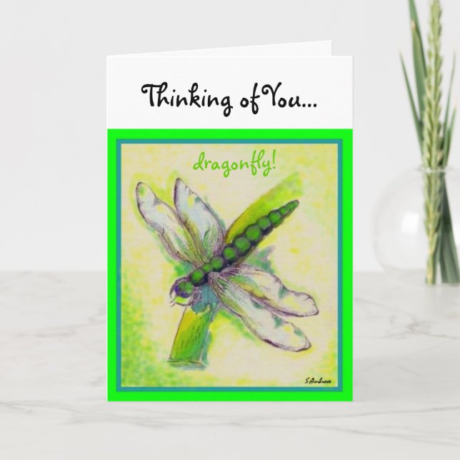 dragonfly! Denken Sie an Sie... Karte (Vorderseite)