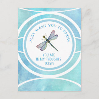 Dragonfly Denken Sie an Sie Postkarte