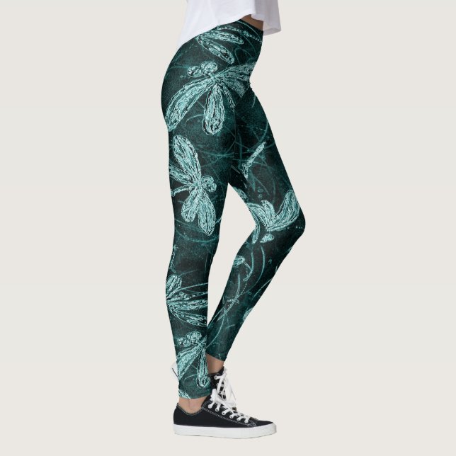 Dragonfly Disco Midnight Blue Leggings (Rechts)