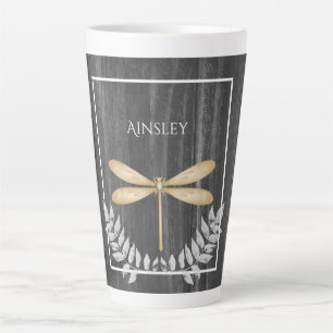 Dragonfly d'or Russe Personnalisé Latte Mug