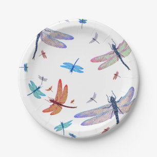 Dragonfly Drachenfliegen Pappteller