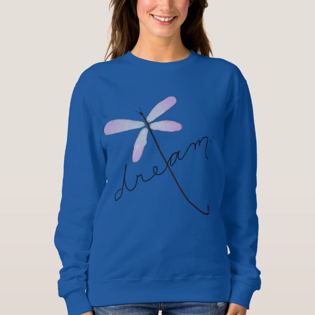 Dragonfly Dream Abstrakte Kunst zu tragen Sweatshirt (Vorderseite)