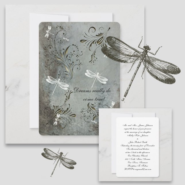 Dragonfly Dreams Faire-part de mariage (Créateur téléchargé)
