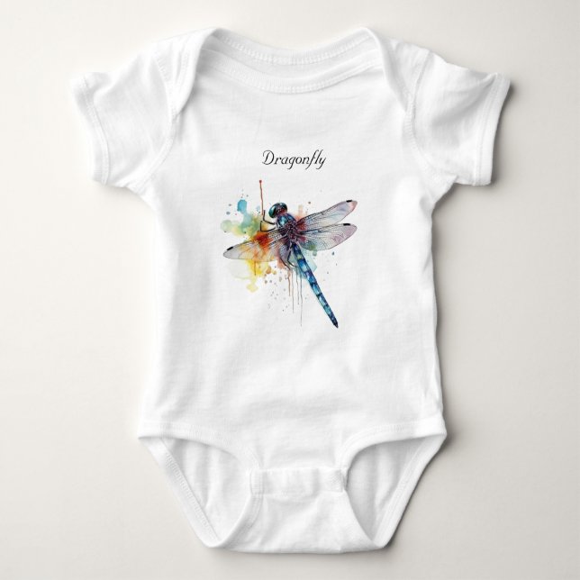 Dragonfly Dreamscape, custom Baby Strampler (Vorderseite)