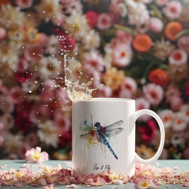 Dragonfly Dreamscape, custom Kaffeetasse (Von Creator hochgeladen)