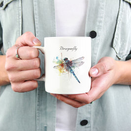 Dragonfly Dreamscape, kundenspezifisch Zweifarbige Tasse