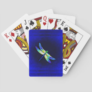 Dragonfly Electric Blue - Persönlich mit einem Nam Spielkarten