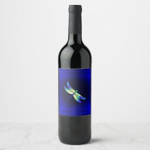 Dragonfly Electric Blue - Persönlich mit einem Nam Weinetikett