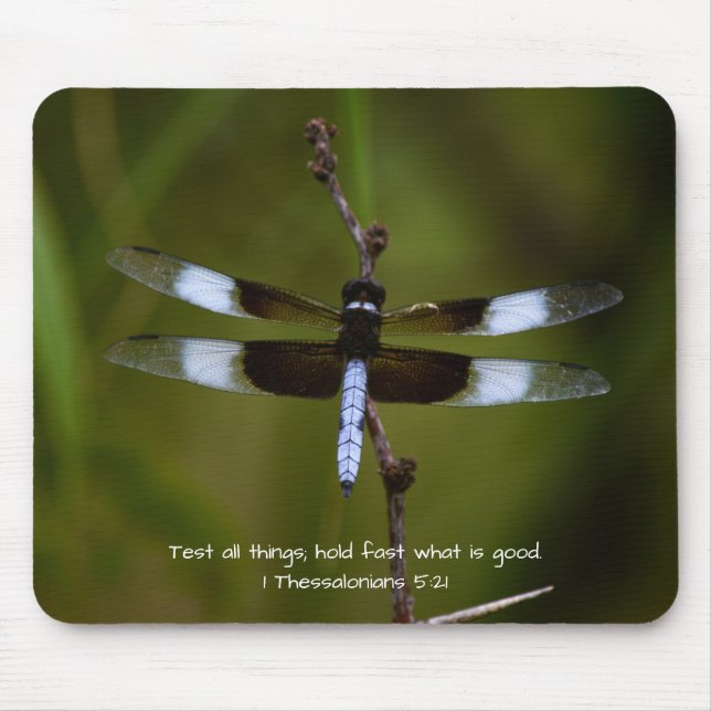 Dragonfly Faith Bible Verse Mouse Pad Mousepad (Vorne)