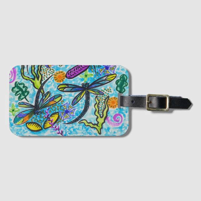 Dragonfly Fantasy  Gepäckanhänger (Vorderseite (Horizontal))