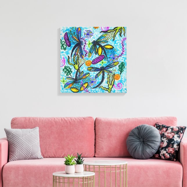 Dragonfly Fantasy  Leinwanddruck (Insitu (Wohnzimmer))