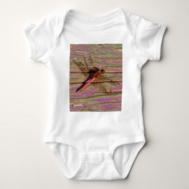 Dragonfly farbenfroh baby strampler (Vorderseite)