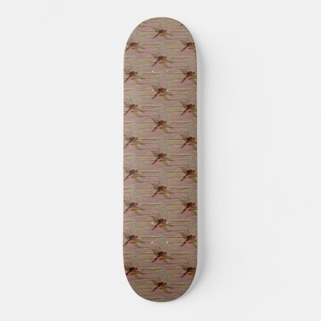 Dragonfly farbenfroh skateboard (Vorderseite)