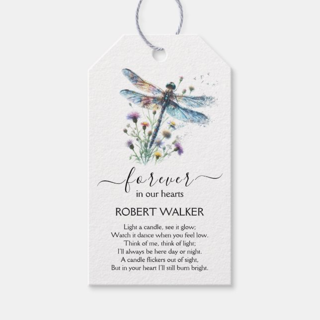 Dragonfly Feier des Lebens - Liebesmarken Geschenkanhänger (Vorderseite)