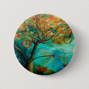 Dragonfly Flirtation Button
