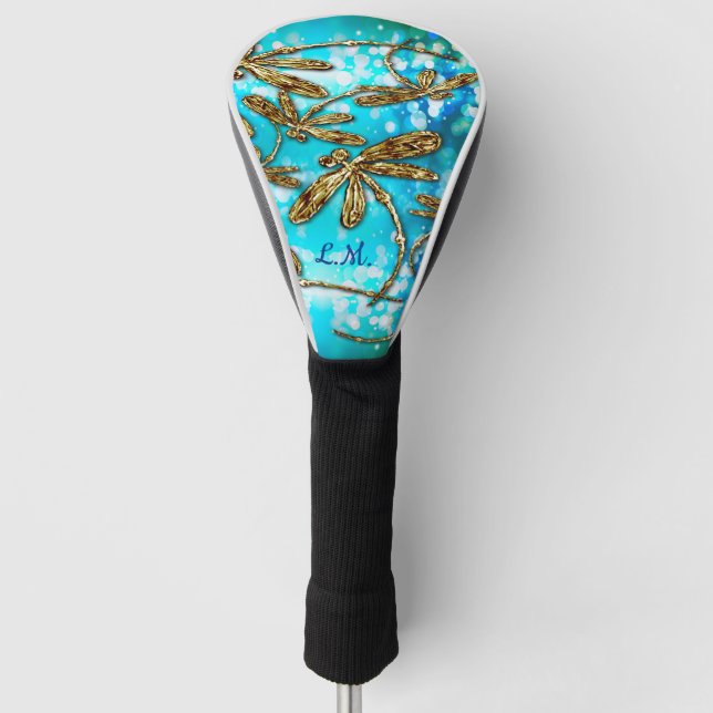 Dragonfly Flit Bubbles Golf Headcover (Vorderseite)
