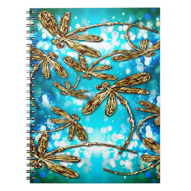 Dragonfly Flit Bubbles Notizblock (Vorderseite)