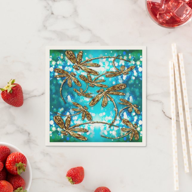 Dragonfly Flit Bubbles Serviette (Beispiel)