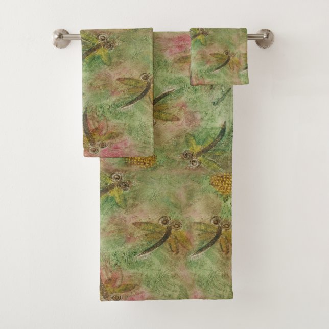 Dragonfly Flit Cotton Candy Badhandtuch Set (Insitu)