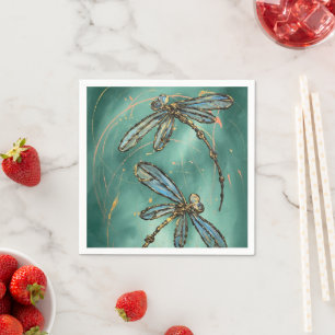 Dragonfly Flit Myrtle Green Serviette