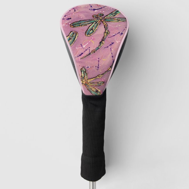 Dragonfly Flit Pink Fizz Golf Headcover (Vorderseite)