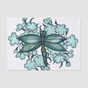 Dragonfly Flora Blume Art Drachenfliegen Seidenpapier