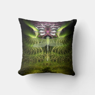 Dragonfly Fractal Magic Jumbo Cushion Coussin