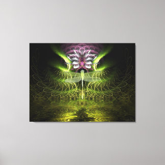 Dragonfly Fraktal Magic Wrapped Canvas Leinwanddruck