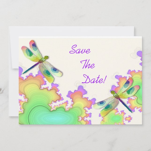 Dragonfly-Fraktal Save the Date (Vorderseite)