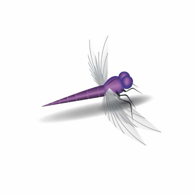 Dragonfly Freistehende Fotoskulptur (Vorne)