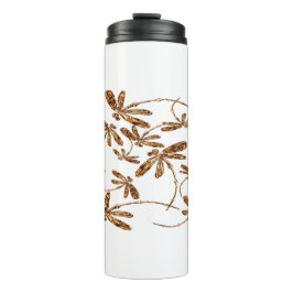 Dragonfly Frenzy Gold Thermosbecher