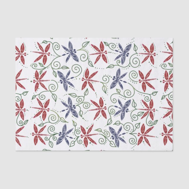 Dragonfly Gardens Seidenpapier (Vorderseite)