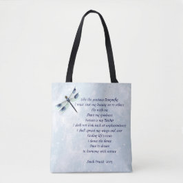 Dragonfly-Gedicht Tote-Tasche Tasche