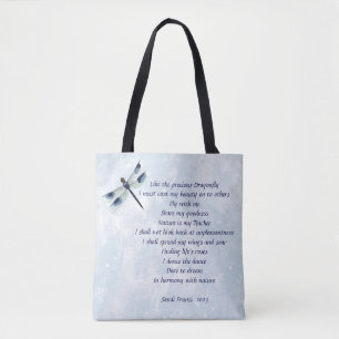 Dragonfly-Gedicht Tote-Tasche Tasche