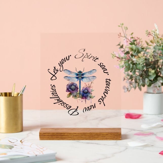 Dragonfly - Geist neuer Möglichkeiten Acrylschild (Hochzeit)