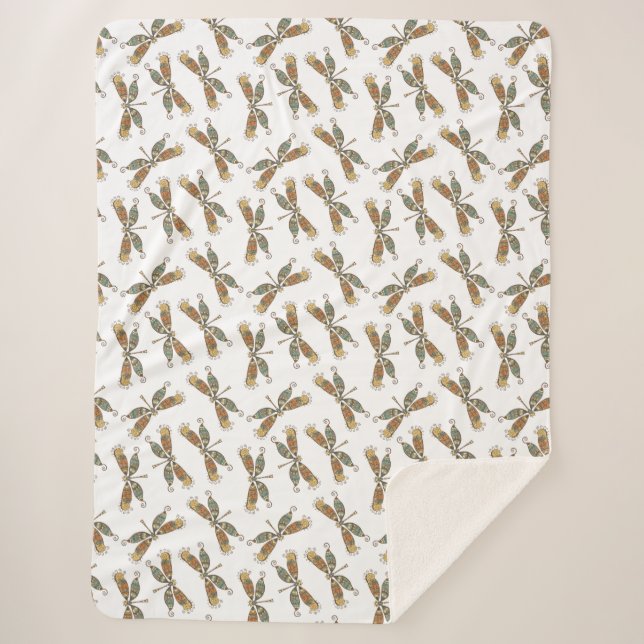 Dragonfly Gift Sherpa Throw Blanket Sherpadecke (Vorderseite)