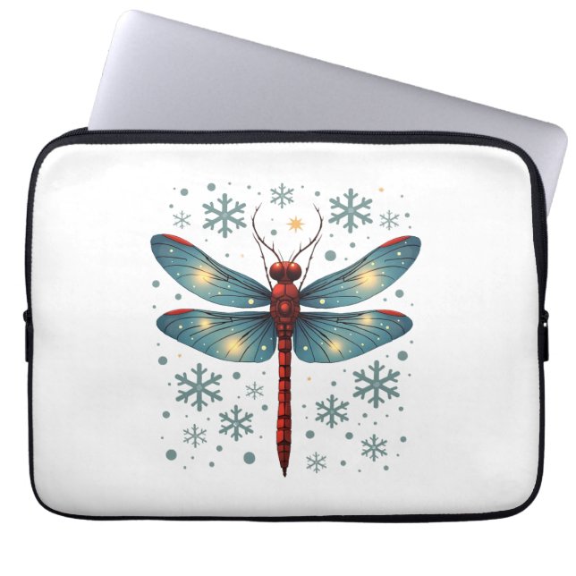 Dragonfly-Glühen Laptopschutzhülle (Vorderseite)