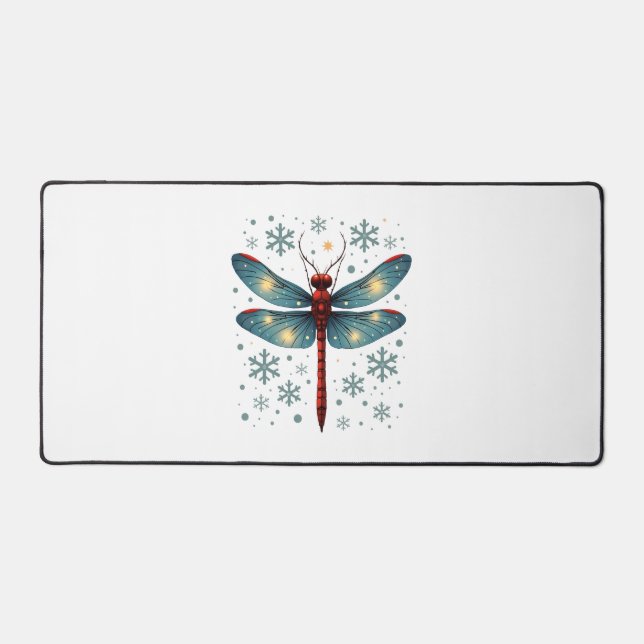 Dragonfly-Glühen Schreibtischunterlage (Vorderseite)