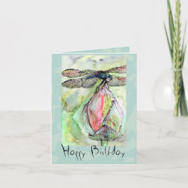 Dragonfly Happy Birthday individuelle Karte