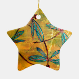 Dragonfly Haze Keramik Ornament