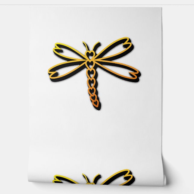 Dragonfly Herz Tapete (Abrollen)