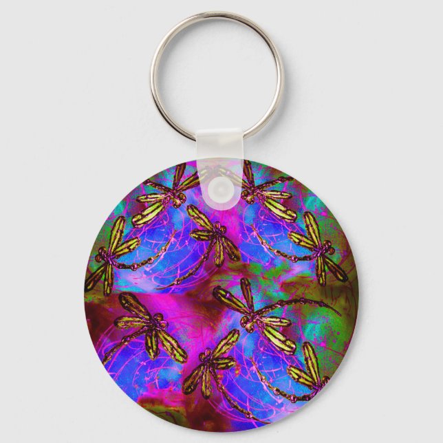 Dragonfly Hippy Flit Schlüsselanhänger (Vorderseite)