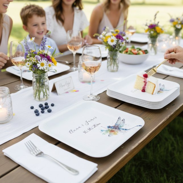 Dragonfly-Hochzeit, Brauch Pappteller (Von Creator hochgeladen)