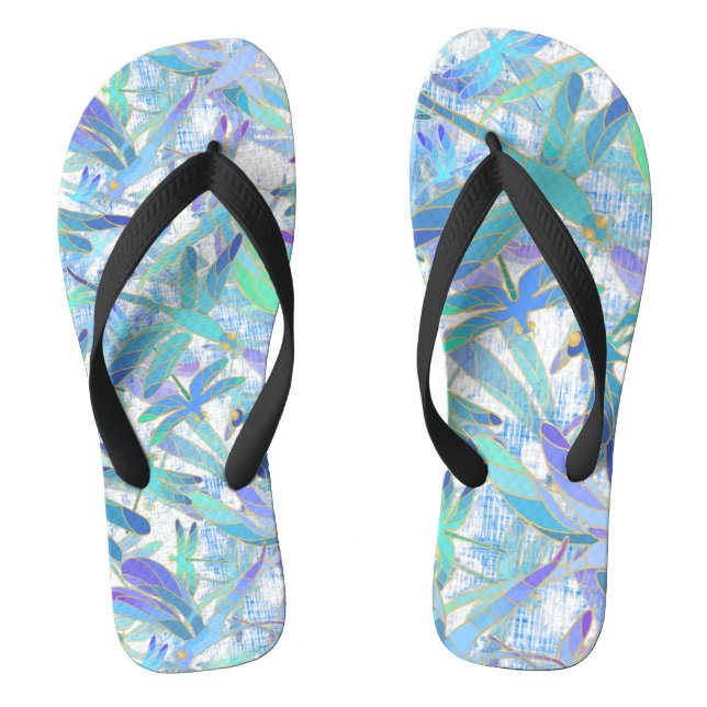 Dragonfly Holiday | weiß Flip Flops (Fußbett)