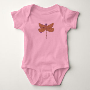 Dragonfly Illustration Art Baby Strampler