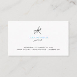 Dragonfly illustration feminine elegant cute card visitenkarte