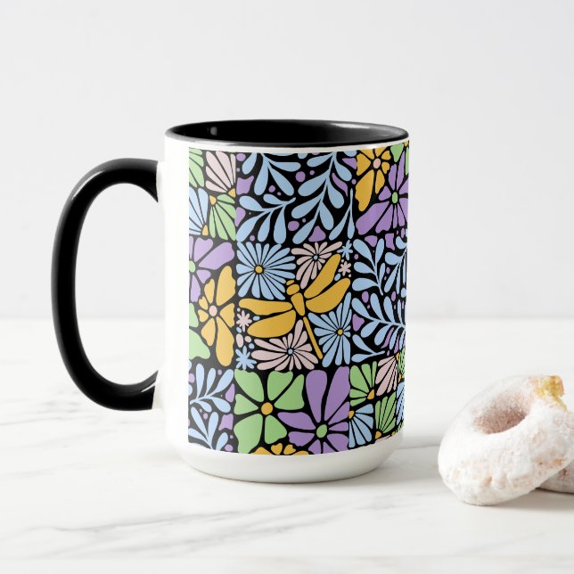 Dragonfly im botanischen Garten Tasse (Mit Donut)